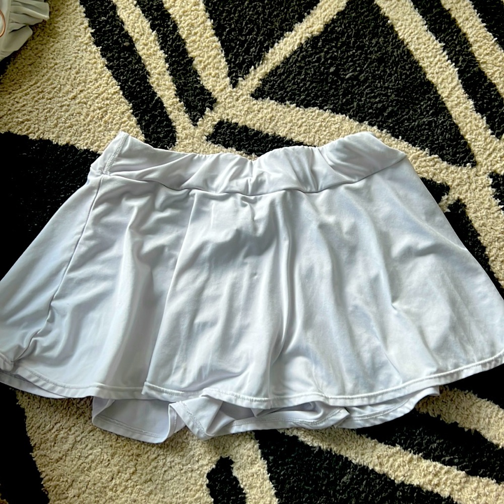 White tennis skirt